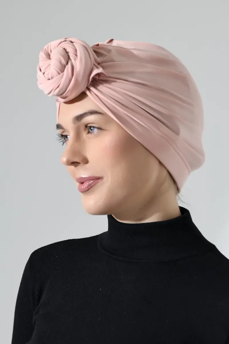 Üç Farklı Bağlamalı Tesettür Hazır Pratik Şal Pembe - 6