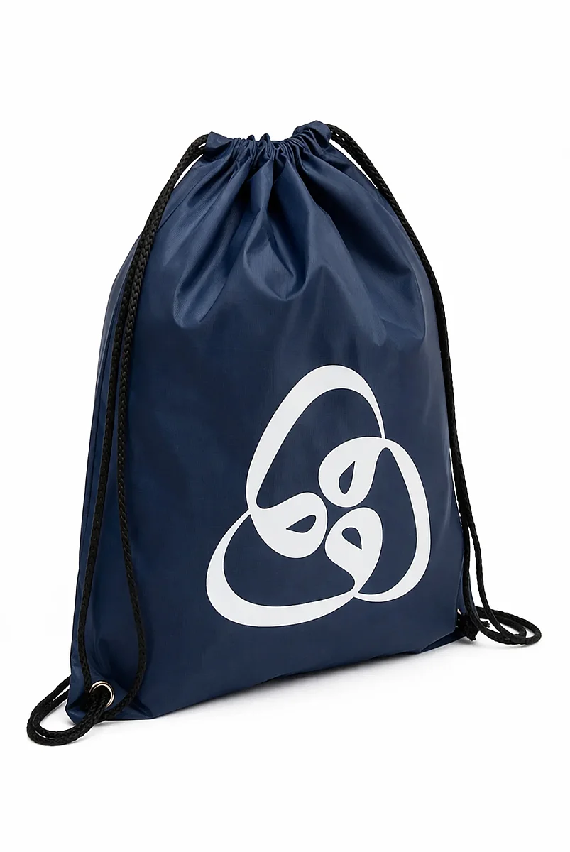 Üç Vavlı Hac Umre Terlik Çantası, Suya Dayanıklı, Büzmeli Ayarlanabilir Torba Sırt Çantası - Lacivert - 6