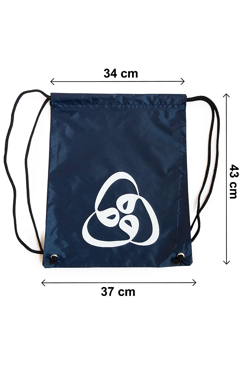 Üç Vavlı Hac Umre Terlik Çantası, Suya Dayanıklı, Büzmeli Ayarlanabilir Torba Sırt Çantası - Lacivert - 2