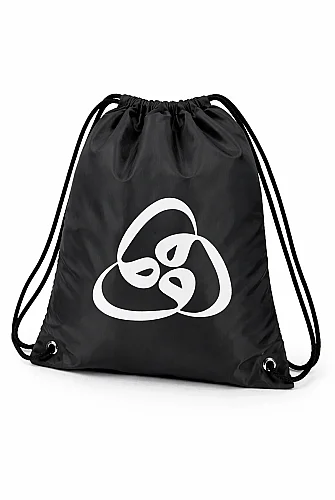 Üç Vavlı Hac Umre Terlik Çantası, Suya Dayanıklı, Büzmeli Ayarlanabilir Torba Sırt Çantası - Siyah - 5