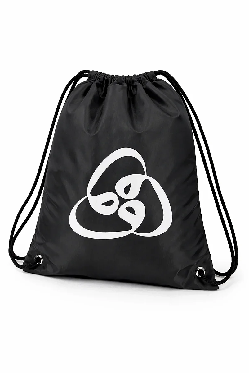 Üç Vavlı Hac Umre Terlik Çantası, Suya Dayanıklı, Büzmeli Ayarlanabilir Torba Sırt Çantası - Siyah - 5