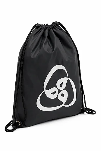 Üç Vavlı Hac Umre Terlik Çantası, Suya Dayanıklı, Büzmeli Ayarlanabilir Torba Sırt Çantası - Siyah - 6