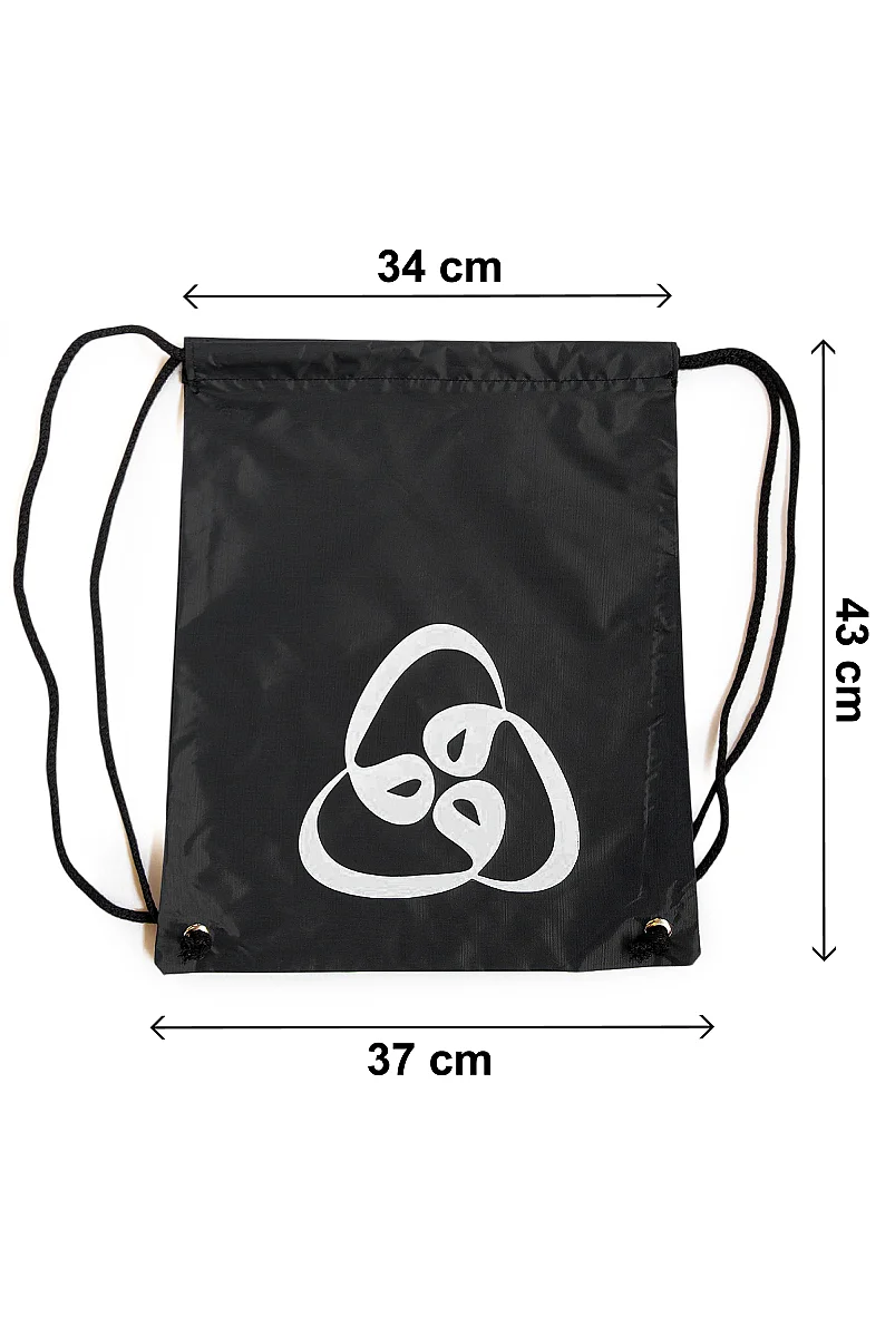 Üç Vavlı Hac Umre Terlik Çantası, Suya Dayanıklı, Büzmeli Ayarlanabilir Torba Sırt Çantası - Siyah - 2