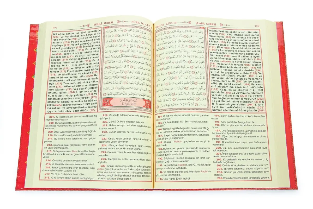 Üçlü Mealli Arapça Türkçe Okunuşlu Kuranı Kerim Cami Boy - 5