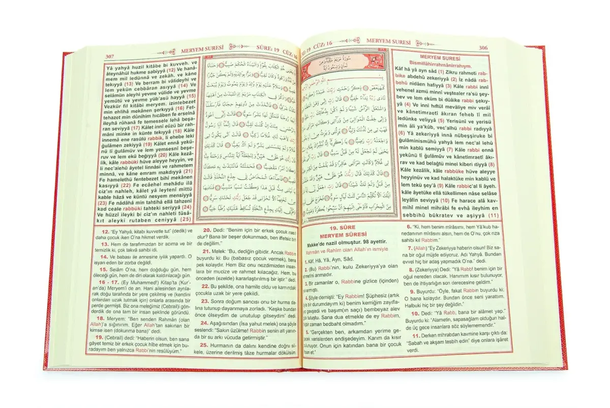 Üçlü Mealli Arapça Türkçe Okunuşlu Kuranı Kerim Rahle Boy - 5