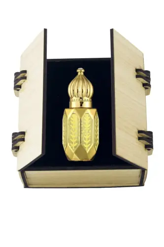 Uhud Kokusu 6Ml Premium Gold Rollon Cam Parfüm Şişe Ve Kadife Süngerli Akçaağaç Ahşap Kutu - Esved (1)
