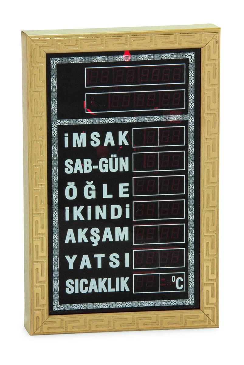 Vakitmatik Dijital İmsakiye Ev Ofis Tipi Ezanlı Cami Saati - 3