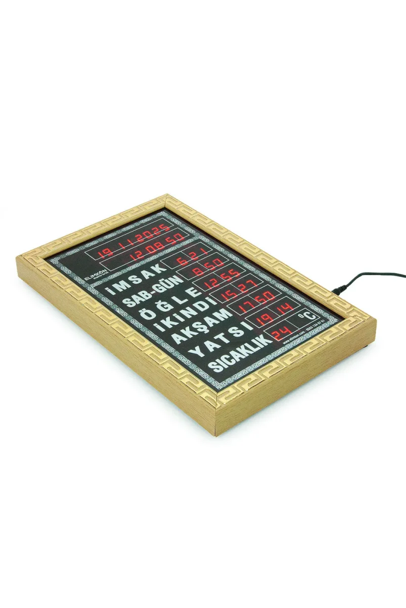Vakitmatik Dijital İmsakiye Ev Ofis Tipi Ezanlı Cami Saati - 5