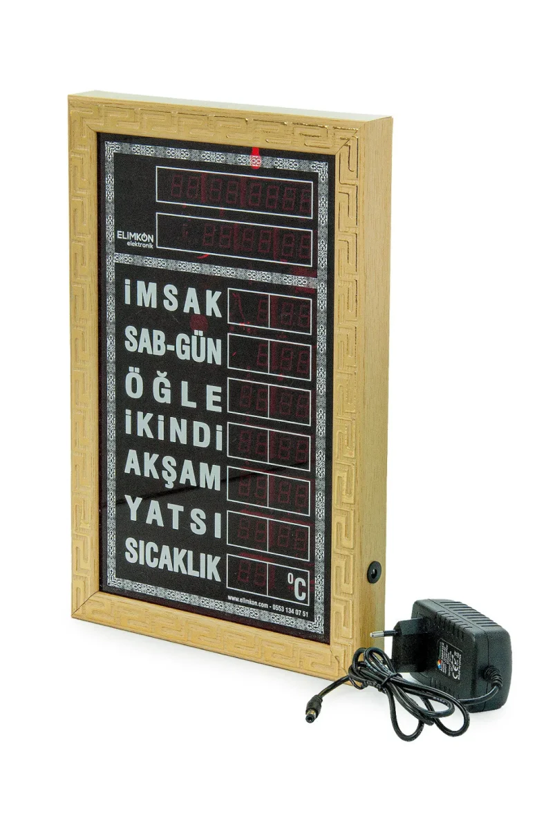 Vakitmatik Dijital İmsakiye Ev Ofis Tipi Ezanlı Cami Saati - 7