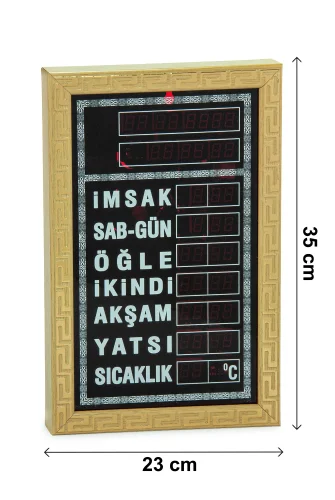 Vakitmatik Dijital İmsakiye Ev Ofis Tipi Ezanlı Cami Saati - 8