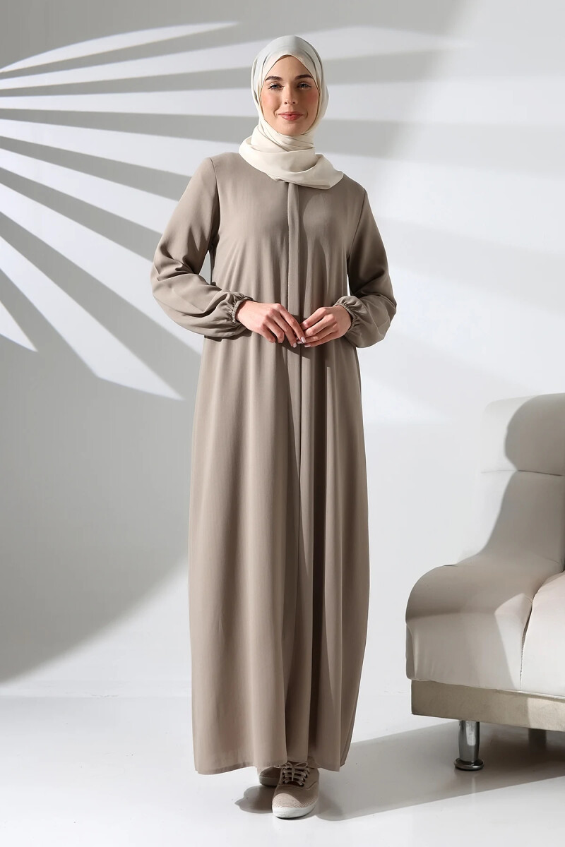 Vizon Sade Gizli Fermuarlı Aveze Hac Umre Tesettür Ferace - ihvanonline