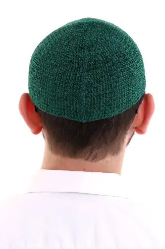 Winter Velvet Skull Pattern - Green - 4