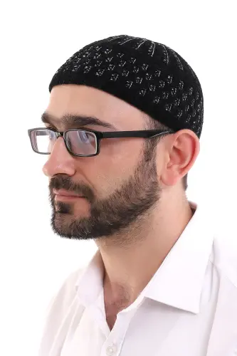 Winter Velvet Skull Straw Pattern - Black-White - ihvanonline (1)