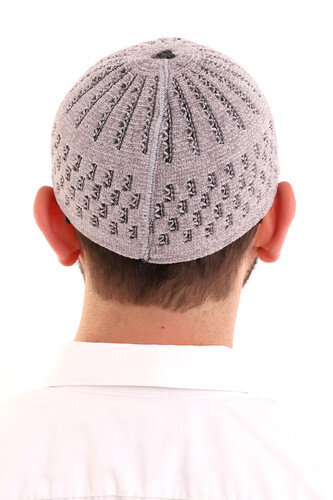 Winter Velvet Skull Straw Pattern - Gray - 5
