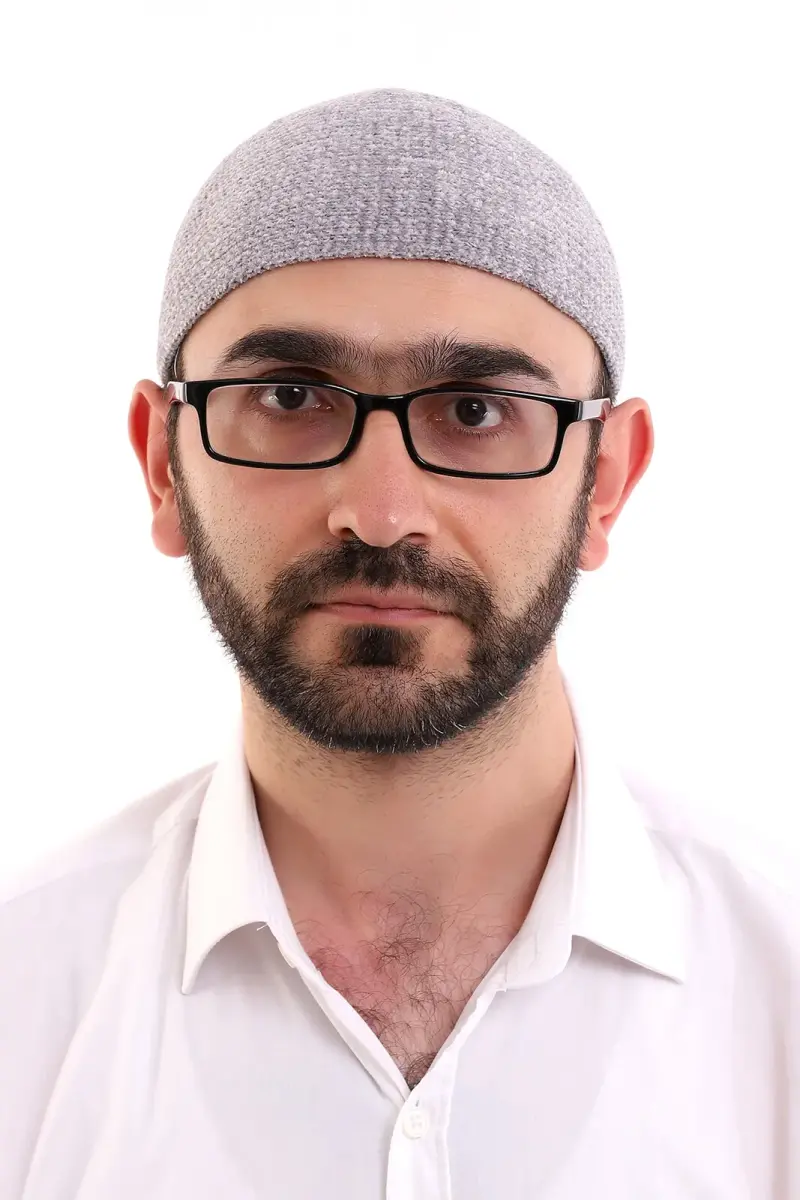 Winter Velvet Skullcap Plain Pattern - Gray - 3