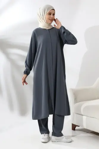 Women's Hajj and Umrah Clothing Hijab Double Set Smoked - ihvanonline (1)