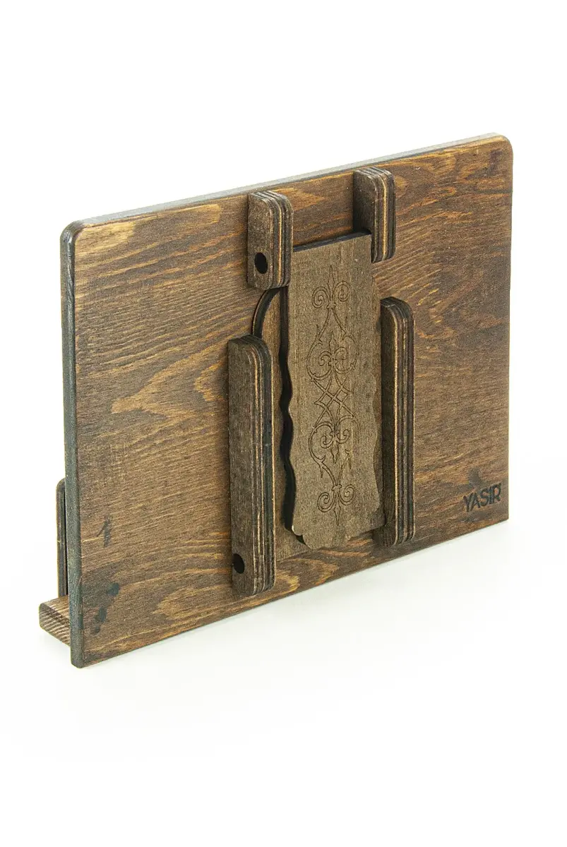 Wooden Desktop Rahle Adjustable Staggered Book Reading Stand Kabeli Korani Karim Set - 6