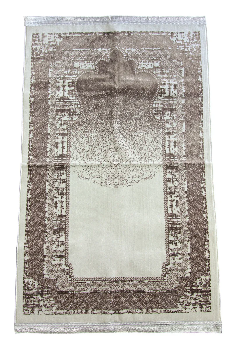 Woven Prayer Rug with Point Pattern - Brown - 3