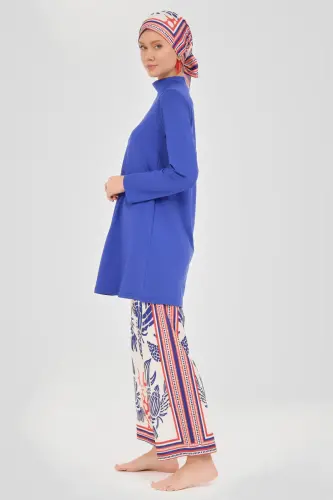 Alfasa Yakamoz Desenli Hızlı Kuruyan Tam Tesettür Mayo - 24607-25 - Alfasa (1)