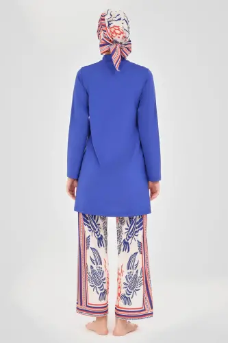 Alfasa Yakamoz Desenli Hızlı Kuruyan Tam Tesettür Mayo - 24607-25 - 3