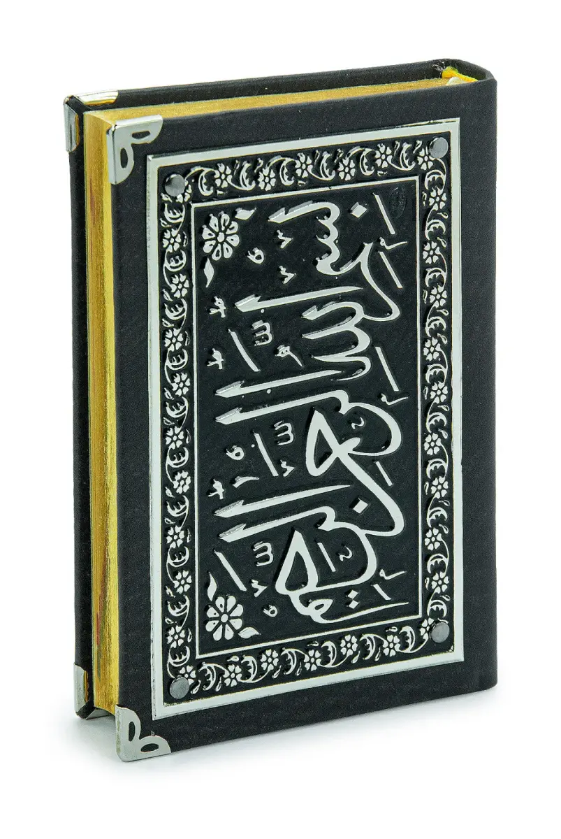 Yaldızlı Kaplama Kuran-ı Kerim (Çanta Boy) Gümüş - 1