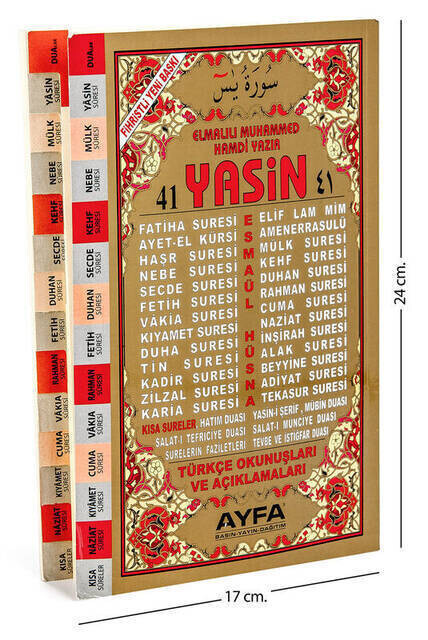 Yasin Book - Medium - 128 Pages - Fihristli - Ayfa Publishing House - Mevlid Gift