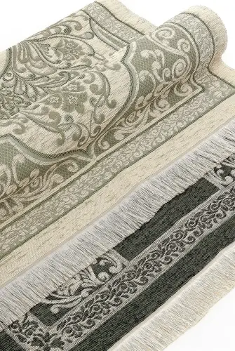 Yeni Mihraplı Şönil Lüks Seccade Yeşil - 3