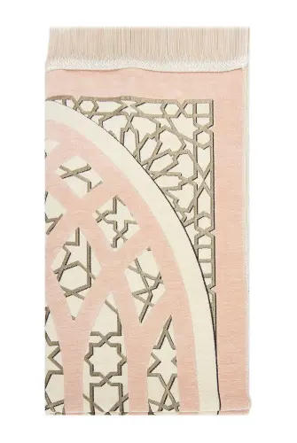 Yıldız Desenli Şönil Seccade - Krem - ihvanonline (1)