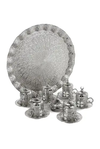 Yonca Yuvarlak 6'lı Kahve Seti Kutulu 113-A-K-11 - 4