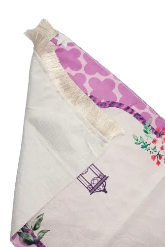 Yumuşak Dokulu Dijital Baskılı Çocuk Seccadesi - Pembe - ihvanonline (1)