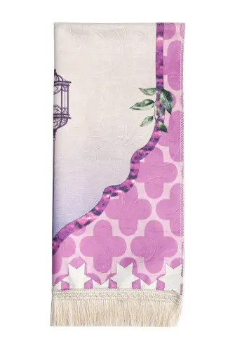 Yumuşak Dokulu Dijital Baskılı Çocuk Seccadesi - Pembe - 3