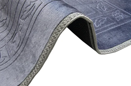 Yumuşak Kadife Dokulu Peluş Seccade Füme - 6