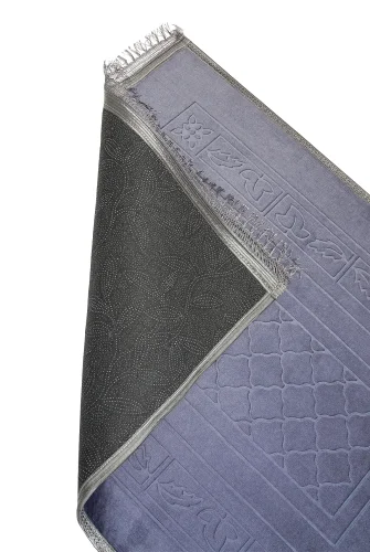 Yumuşak Kadife Dokulu Peluş Seccade Mor - 5